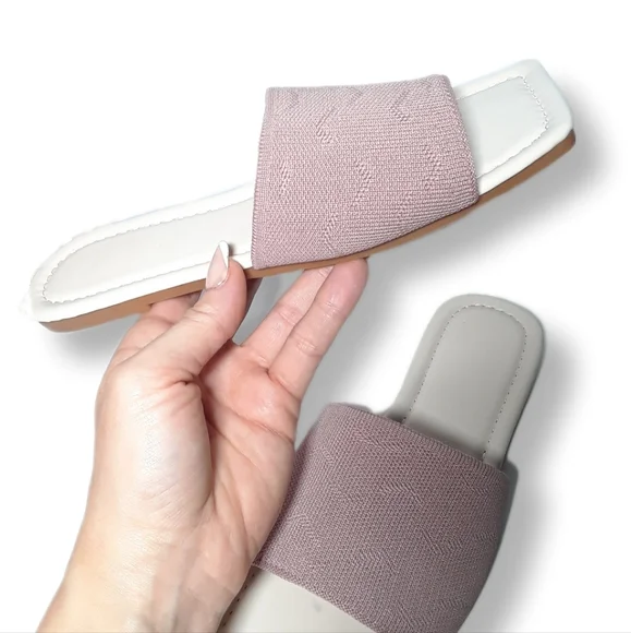 Sandals Women Shoes Slip-On Lightweight Casual Vacation Stretch Pink Shoes 7.5 - Picture 6 of 14